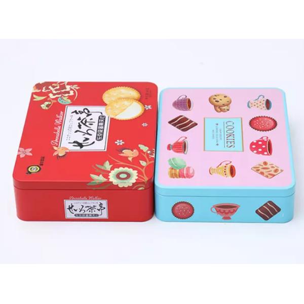 Medium Rectangular Candy Sweet Mooncake Cookie Tin Cans