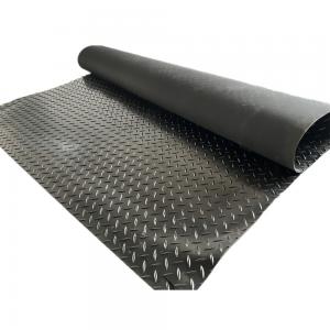 China Leaf Pattern Rubber Mat One Bar Diamond Rubber Flooring Heavy Duty Willow Rubber Sheet on sale