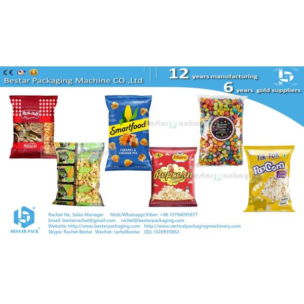 Popcorn kernels automatic packing machine with weighing, printing and labeling BSTV-550AZ