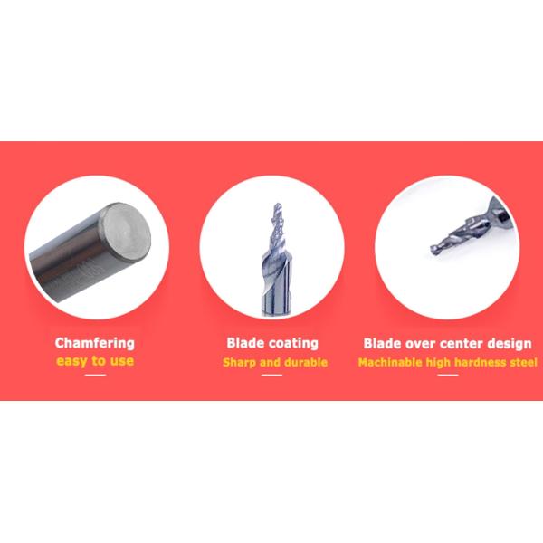 OEM Tungsten Carbide Step Drill Bit High Hardness Wood Boring Bits