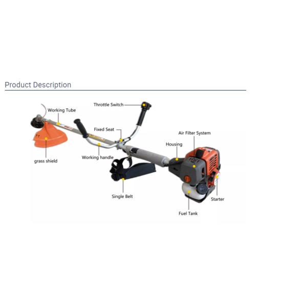 knapsack 43CC pole Brush Cutter multi function shrub scissors grass trimmer rice shears harvester 2Stroke straight shaft