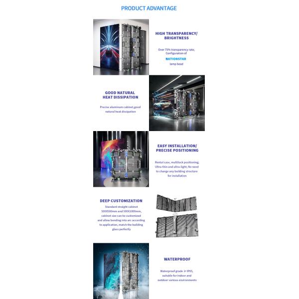 HD Outdoor Transparent LED Screen Manufacturer CE ROHS FCC Certification