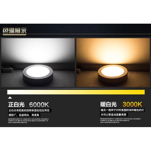 6W AC85~265V Round Warm with LED Surface Panel Wall Ceiling Down Lights Mount Bulb Lamp
