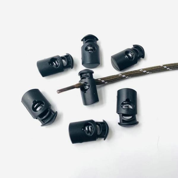 wholesale plastic nylon cord ender spring tollgle stopper plastic stopper for coat