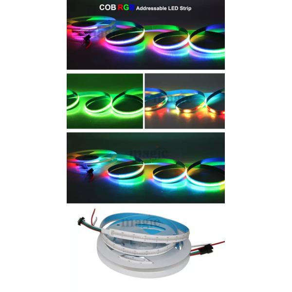 2700K 4000K Turnable RGB COB LED Strip 24V 12V 630LED/M CCT RA 90