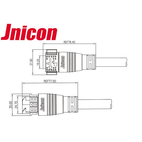 Spring Locking Water Resistant Cable Connector 3 Prong Anti - Explosion Fire Safety