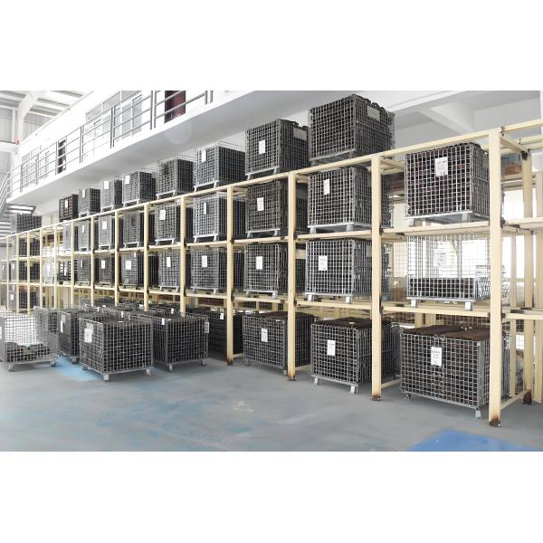 Heavy Duty Galvanized Foldable Stackable Wire Mesh Pallet Cage For Storage And Transport