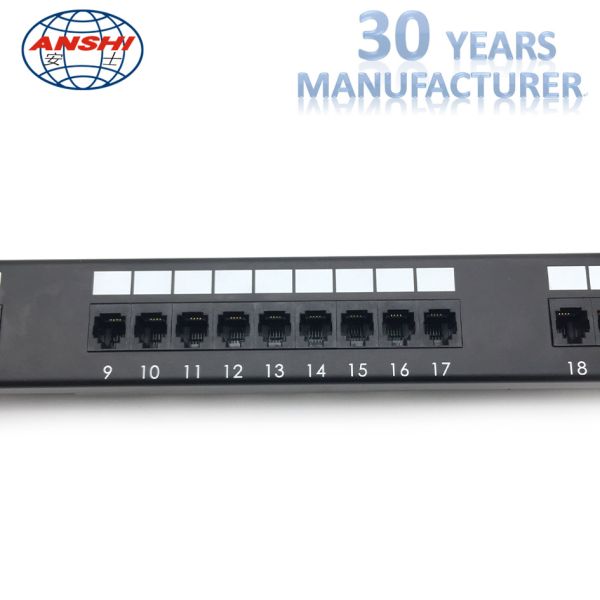 ANSHI 25 Ports RJ11 Krone IDC Patch Panel Unshielded Type 1U Height