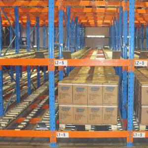 Warehouse Inventory Pallet Live Racking Steel Material Customized Color