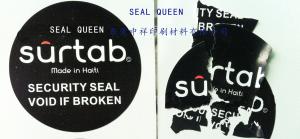 China Custom Die Cut Vinyl Sticker Paper Rolls Self Destructive Label For High Value Packages on sale