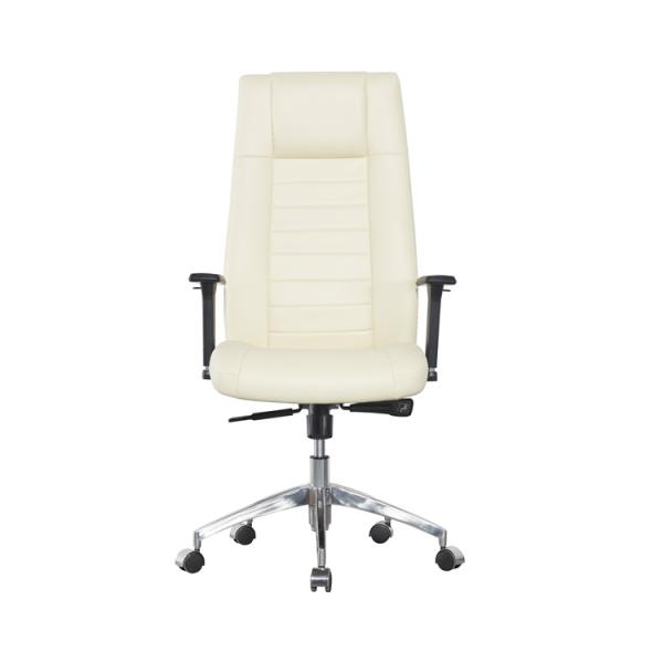 350 Mm Leather Office Swivel Chairs Genuine Leather Executive Chair PU Padding Ergo