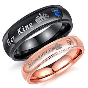 China Couples Matching Promise Rings For Boyfriend And Girlfriend on sale