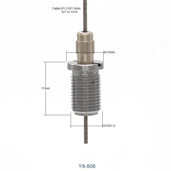 Knob Type Adjustable Cable Gripper 1.5mm Wire Rope Gripper For Lighting