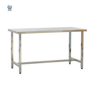 China Silver Stainless Steel Lab Bench 850mm Height Workstation Table Firm Structure on sale