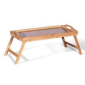 Buy cheap waterproof foldable bamboo breakfast dinner serving bed table tray product