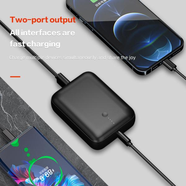 10000mAh Capacity Mini Power Bank Quick Charge With 21700 Battery Type