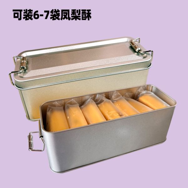 Bakery Use Rectangle Tin Box Tinplate Metal for Cake Chocolate Candy Packaging