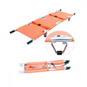 China Stainless Steel Frame High load bearing PVC Folding Stretcher on sale