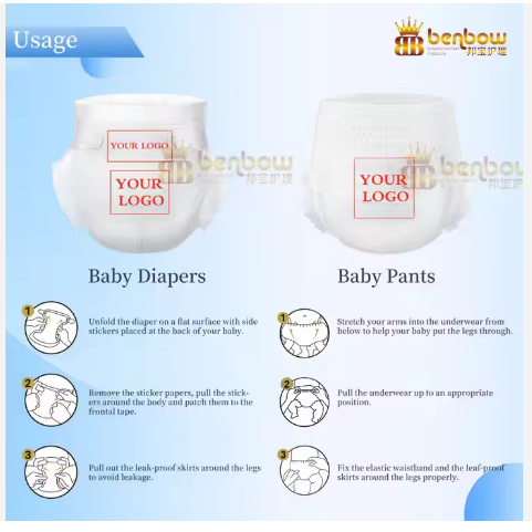 Wholesale Lightweight Baby Diapers Skin Friendly Breathable Diapers for Newborn Baby
