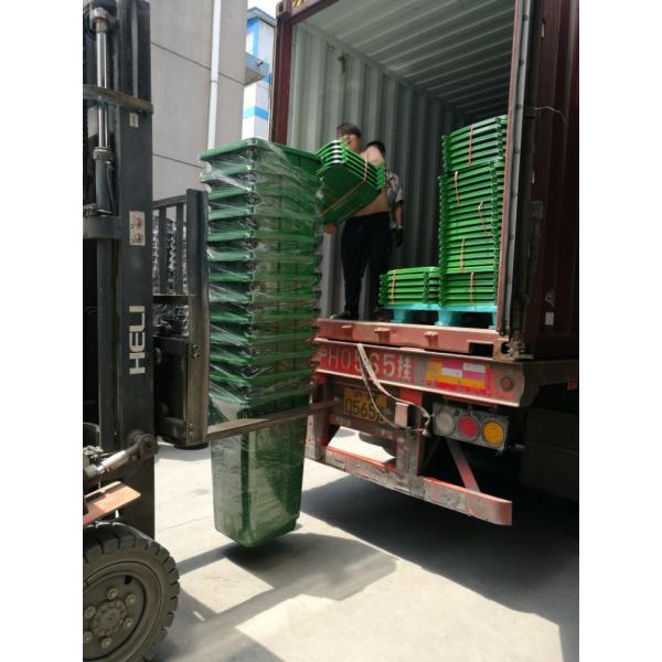 240 Liter Rectangular Wheelie Bin Containers With Foot Pedal For Garbage Removal