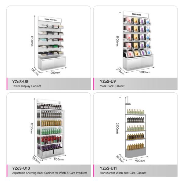 Grey Washbasin Experience Desk With Handwashing Stand For Skincare Store Display Furniture And Cosmetic Shop Design