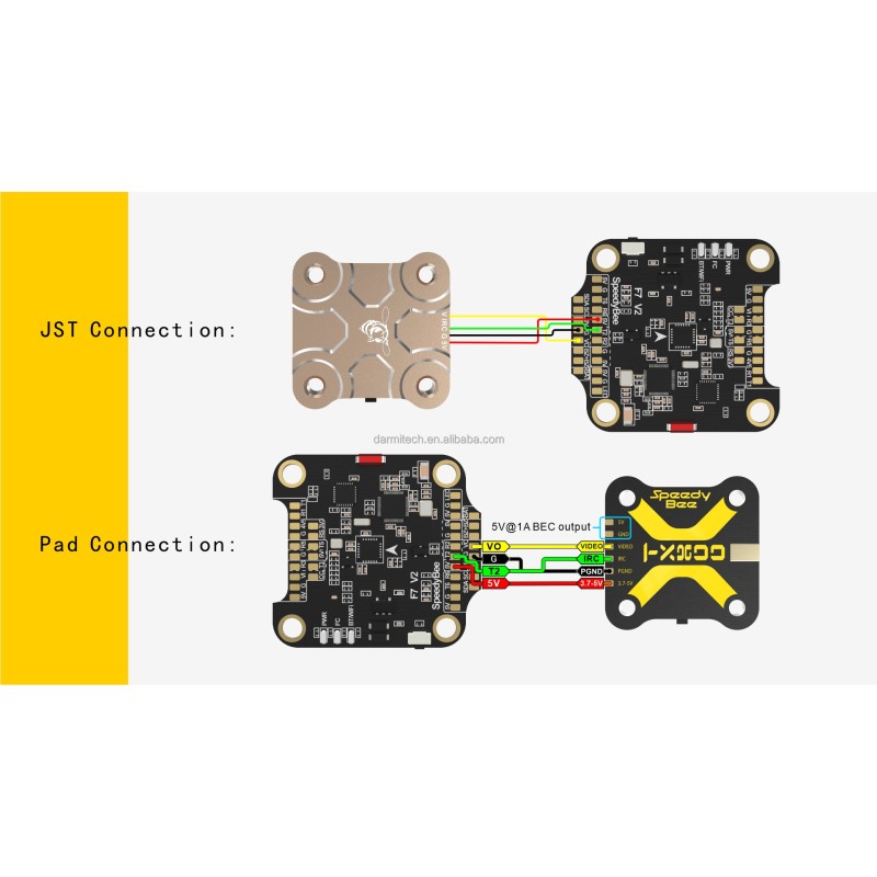 SpeedyBee TX800 VTX Video Image Transmitter with 200mW 400mW 800mW Plastic Remote Control Receiver Accessories for RC FPV Drones