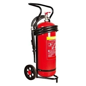 China 50 kg Trolley Wheeled Dry Powder Fire Extinguisher Test Pressure 25 Bar For Subway on sale