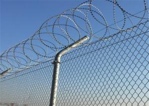 Buy cheap Security Chain Link Mesh Fence Top With Razor Wire Protecting Mesh product