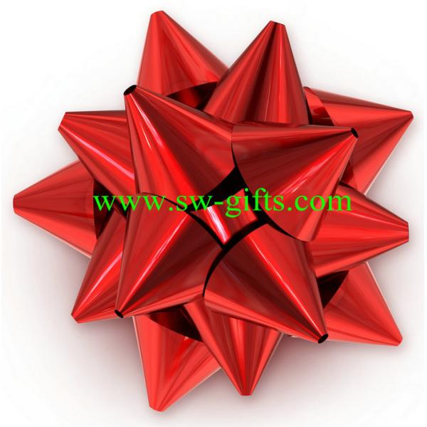 Christmas gift accessory ribbon assorted colors star bow shinning ribbon For Gift Packing