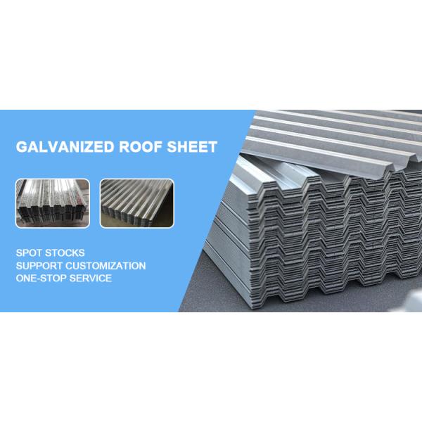 Customized Building Roofing Sheet with Regular Spangle Type 0.12-0.6mm Galvanized Material