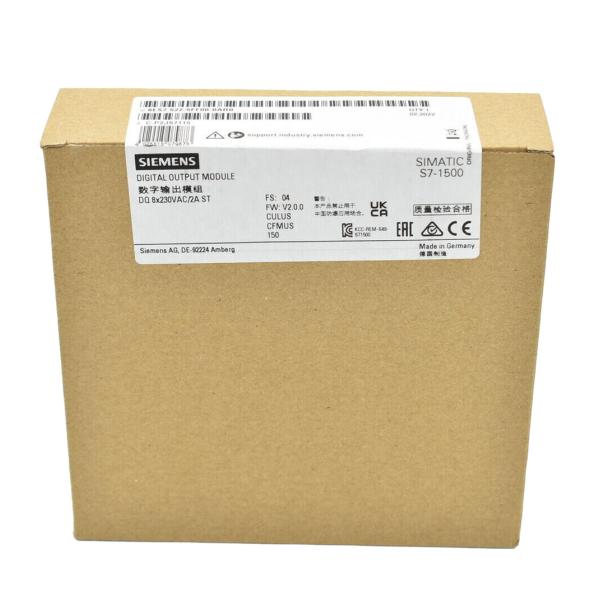 SIEMENS PLC SIMATIC S7-1500 "DQ 8X230VAC/2A ST (TRIAC)" 6ES7522-5FF00-0AB0 DIGITAL OUTPUT MODULE