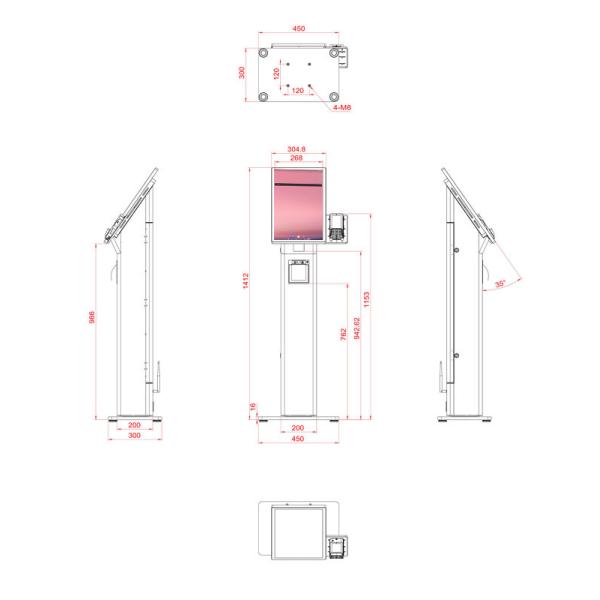 Android Self-Service Digital Ordering Terminal for Retail and Hospitality
