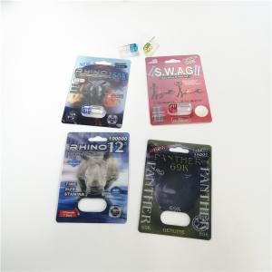 China Double Side Self Adhesive Blister Card Packaging For FX 9000 / Rhino 7 / SWAG Capsule Bullet on sale