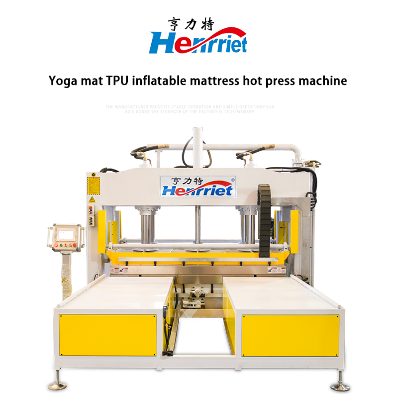Automatic Feeding and Discharging 100T Rubber Vulcanization Press Machine with 2200*1650mm Work Platen for Yoga Mat Embossing