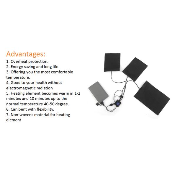 Warming Electric Rechargeable Heating Pad For Textile Industry
