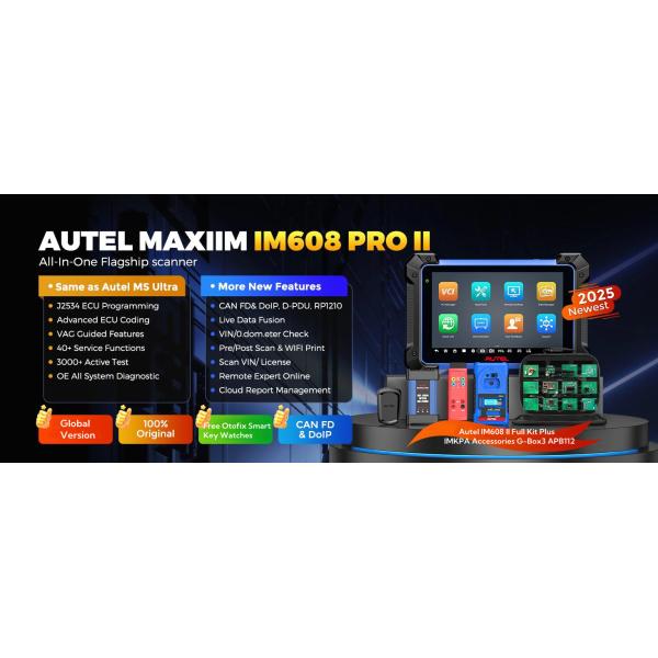Autel MaxiIM IM608 PRO II Plus IMKPA Accessories with Free G-Box3 and APB112
