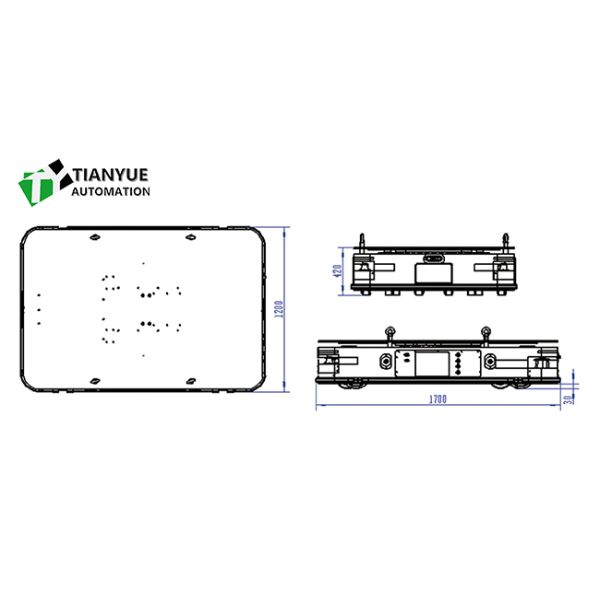 2000KG Load Weight AGV Automated Guided Vehicle for Precision Assembly with Obstacle Detection