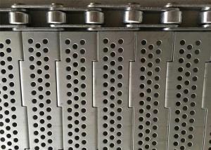 China 316 L Stainless Plate Link Belt , Perforated Plate Mesh For Noodles Drying on sale