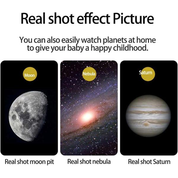 EQ80900 Refracting Telescope Focal Length 900Mm Adjustable Portable Travel Telescopes for Astronomy, with Equatorial Mount