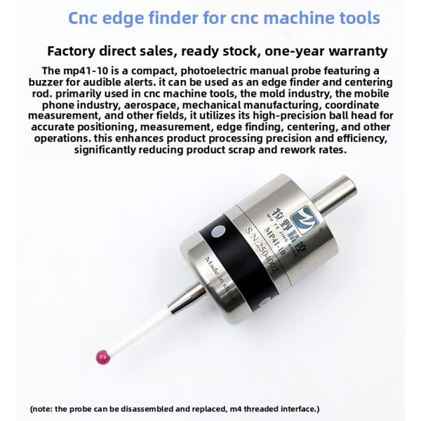 Makinopc MP41-10 Manual 3D Edge Finder CNC Machine Tool Photoelectric Probe Machining Center Probe Concentric Adjustment Rod