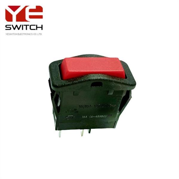 Red Rocker Waterproof Light Switch 1500VAC Automotive Momentary Push Button Switch