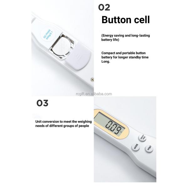 Accurate and Durable 500g/0.1g Digital Spoon Scale for Kitchen Baking ABS Material 23*7cm*5.7cm