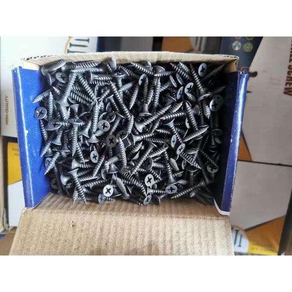 4.8 Fine #6x1" Carbon Steel Self Drilling Screws Drywall Black Customized