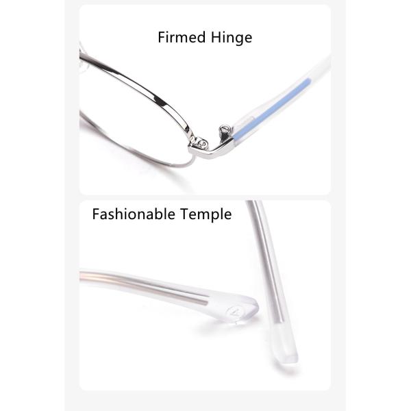 PARIM Round Kids Eyeglass White Rose Gold Mental Optical Frames Prescription Eyeglass Frames
