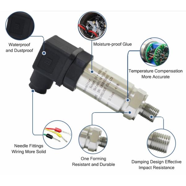 60bar Dustproof Electronic Air Pressure Sensor High Overpressure Hydraulic System