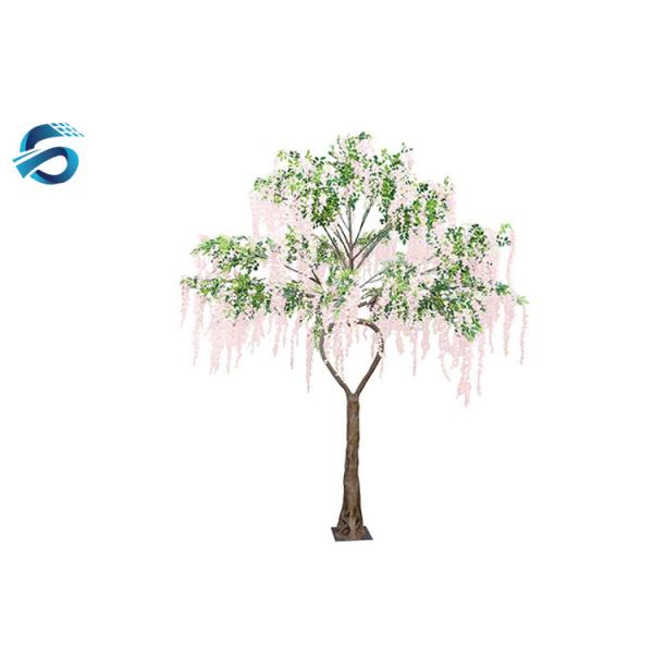 Eco Friendly Artificial Wisteria Tree Moisture Resistant Handmade Technics