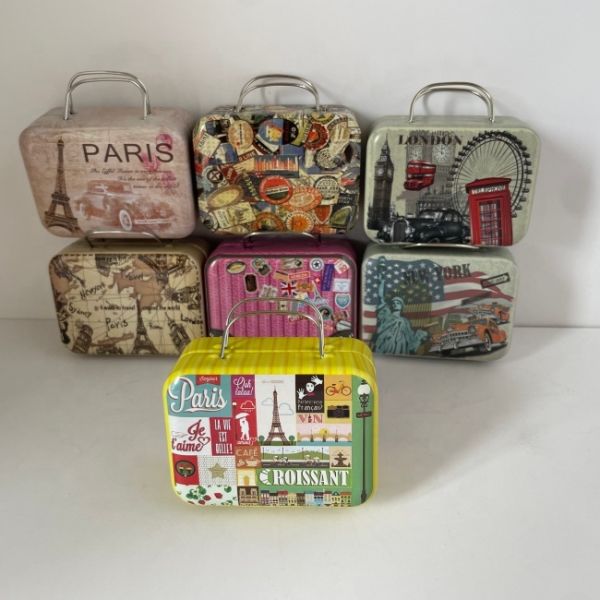 Small Rectangle Gift Box Tin Square Tinplate Container for Toy Craft Cosmetic