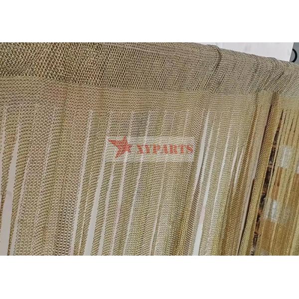 0.8x7mm Welded Type Stainless Steel Mesh Curtain For Interior Decoration Ring Mesh Curtain