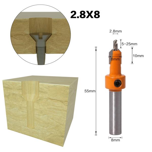 Online Wholesale 8mm Shank HSS Woodworking Countersink Router Bit Set Screw Extractor Remon Demolition for Wood Milling Cutter