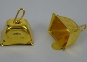 Buy cheap sale jingle bell square bell Christmas gold tetragonum jingle bells decration in Christmas tree or toy product